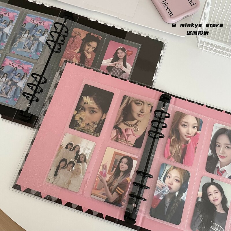 Minkys neue Retro Rhombus A5 Kpop Fotocard Binder sammeln Buch Idol Foto karte Album Kawaii Briefpapier