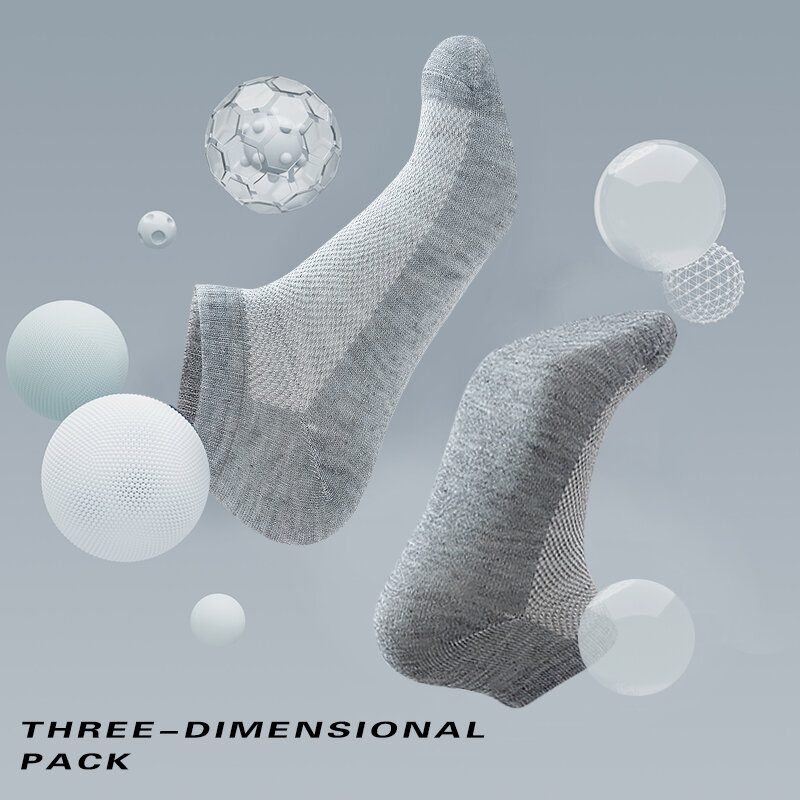 10 Pairs/Lot Plus Size Men's Socks Breathable Short Ankle Elastic Solid Color Mesh High Quality Business Unisex Sokken