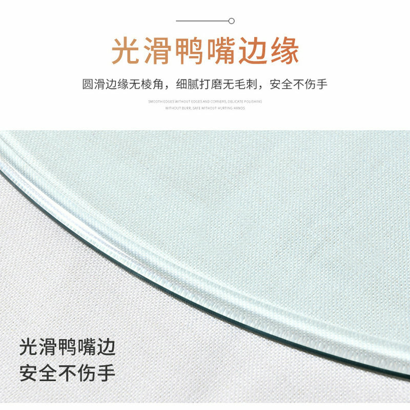 50-80CM Diameter 9MM Thick Polishing Flat Clear Tempered Round Circle Toughened Glass for Table Top