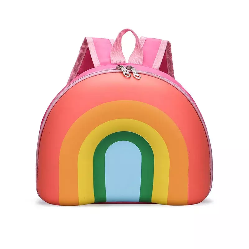 حقيبة ظهر بألوان قوس قزح للأطفال نسخة كورية ، حقيبة مدرسية للحضانة ، أولاد وبنات بعمر 3-5 سنوات ، حقيبة أطفال لطيفة ، جديدة ،