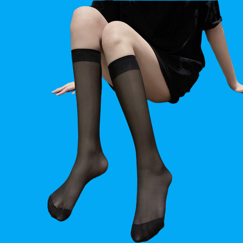 ถุงเท้ายาวปานกลาง5/10คู่ถุงเท้ายาวครึ่งท่อถุงเท้ายาวปานกลางนักเรียนผู้หญิงใหม่ถุงเท้าน่องสีขาว