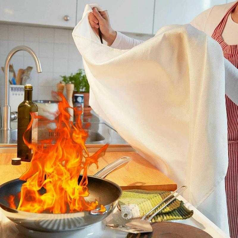 Fire Blanket For Home And Kitchen Fire Extinguisher Blanket For Kitchen 1x1m Fire Suppression Blanket Fire Safety Equipment