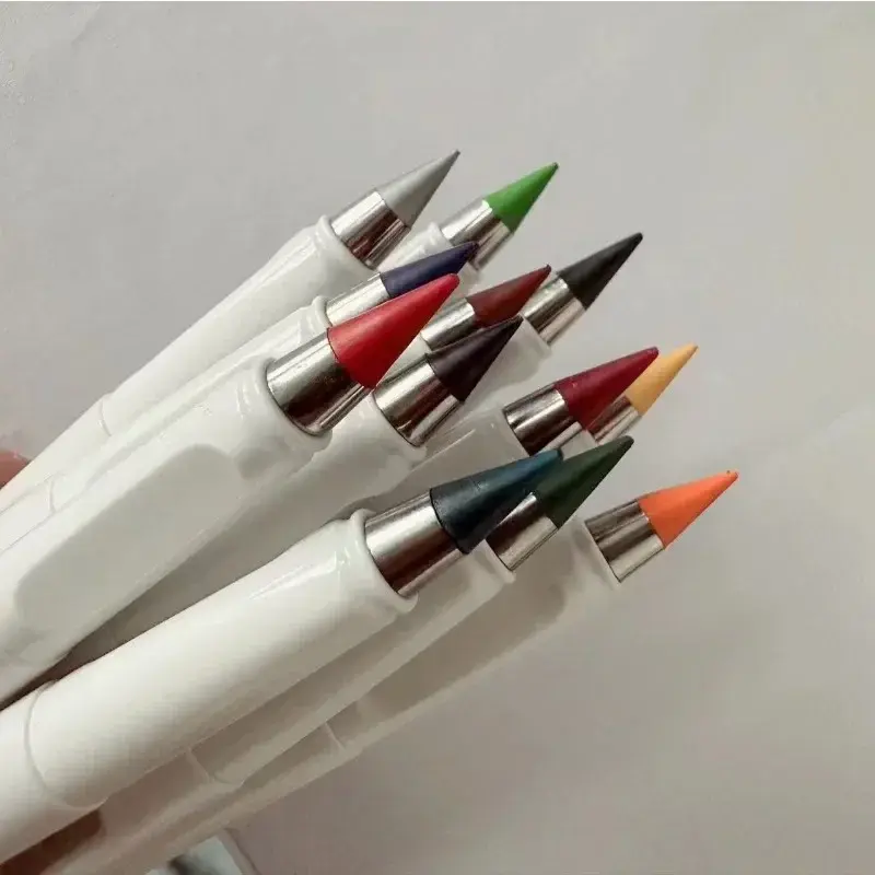 Not Easy To Break Colorful Eternal 10 Color Erasable Pencil Gradient Durable No Sharpening Pose Pen Primary School Supplies