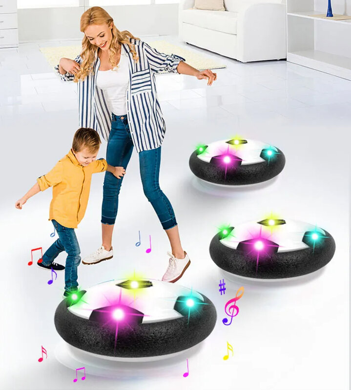Kids 'Hover Soccer Ball Toys para meninas e meninos, futebol flutuante elétrico com iluminação e música, jogos infantis ao ar livre, brinquedos esportivos
