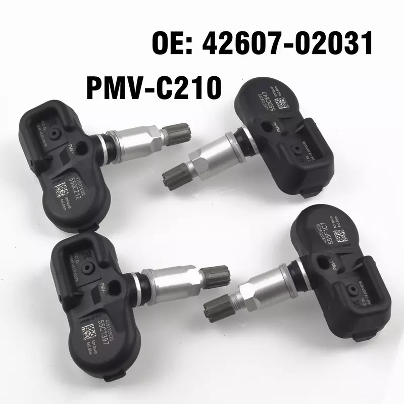 4PCS PMV-C210 42607-02031 42607-42020 433MHz Tire Pressure Sensor TPMS For Toyota Alphard Auris Aygo Camry Corolla RAV4 Lexus