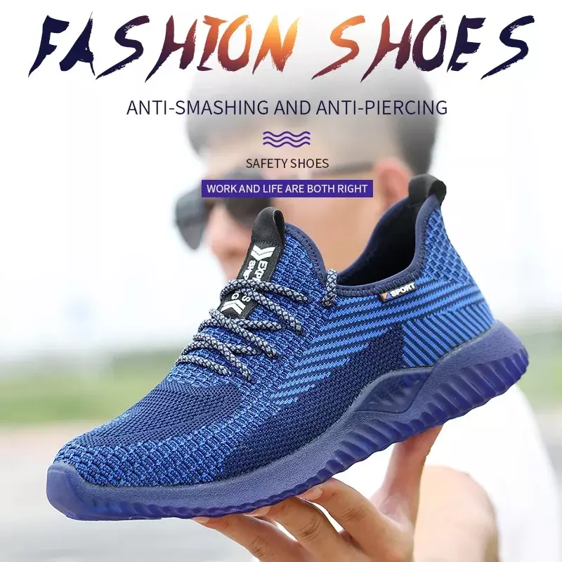 2024 nowe buty ze stalowymi noskami dla mężczyzn, niezniszczalne buty robocze, buty letnie odporne na przebicie