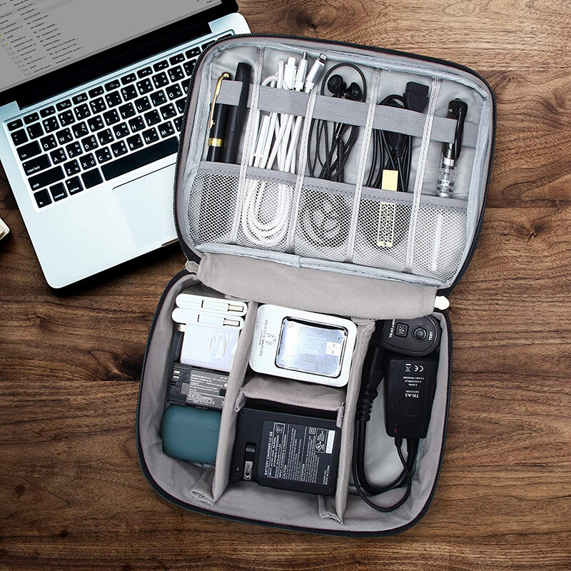 Портативная водонепроницаемая сумка-Органайзер для цифровых устройств и кабелей