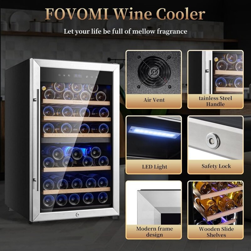 Холодильник для вина 52 бутылки (Бордо 750 мл), отдельно стоящий Двухзонный винный холодильник, винный погреб с модернизированным компрессором