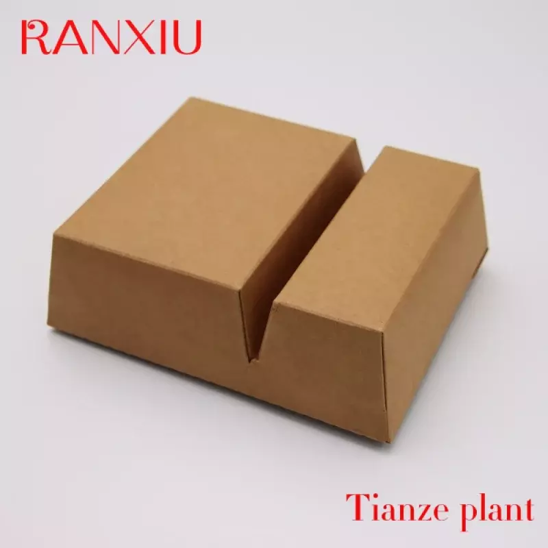 Custom disposable restaurant take out kraft paper packaging fast food salad hamburger container box