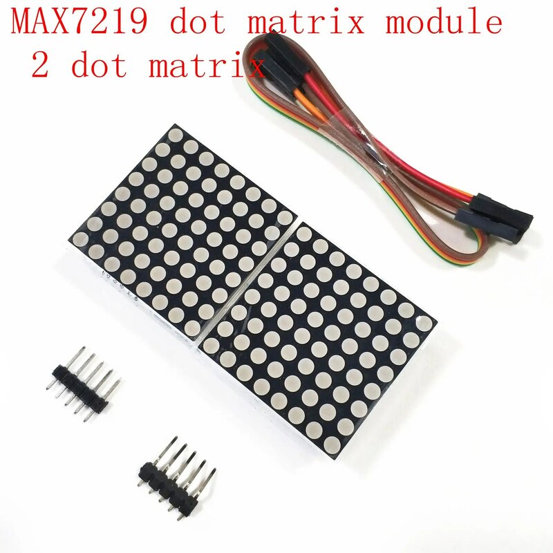 Max7219 módulo de matriz de pontos 2 matriz de pontos 2-em-1 módulo de exibição unidade de controle de chip único módulo led