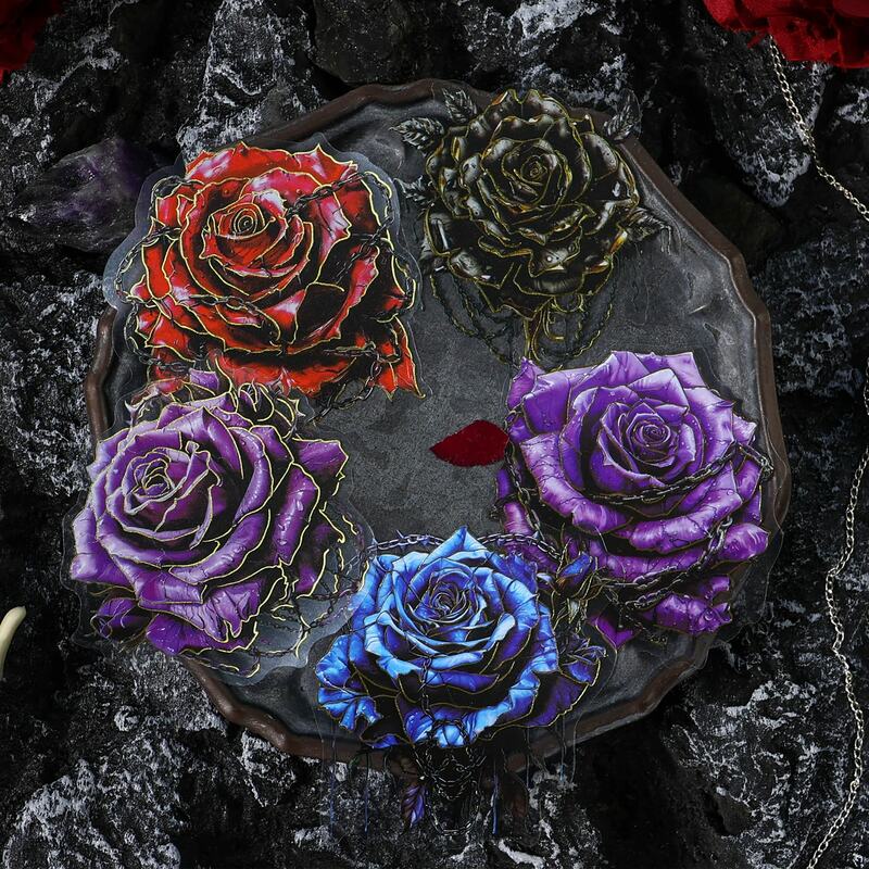 8 Pak/LOT pelepas dekorasi album foto penanda seri mawar pelepas stiker hewan peliharaan