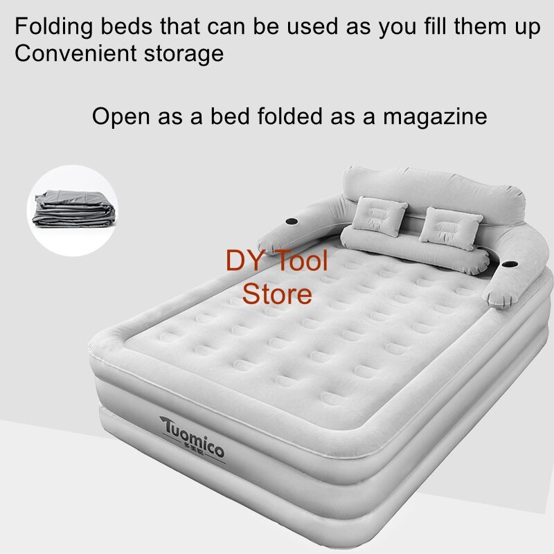 Kasur tiup luar ruangan, tempat tidur malas dapat dilipat tunggal