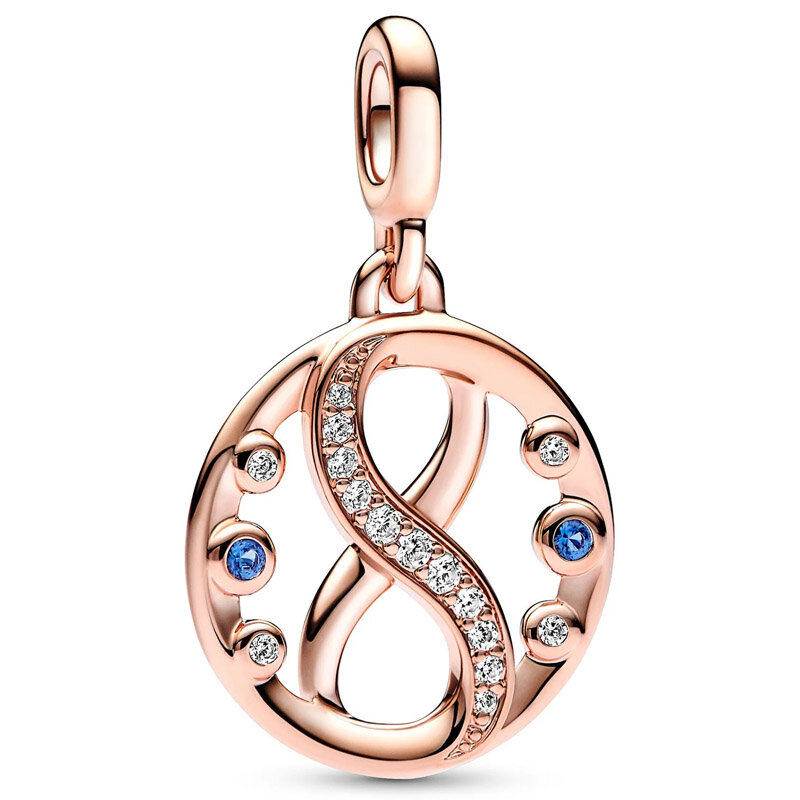 Me Heart & Rays Infinity Symbol Tarot Card Compass medallón colgante Bead 925 Sterling Silver Charm Fit Fashion Bracelet Jewelry