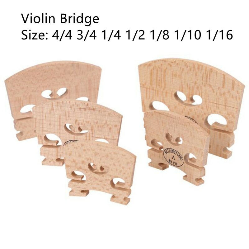 Maple Maple Ponte para violino, acessórios para instrumentos, cordas, ferramentas de parte, 4/4,3/4,1/4,1/2,1/8,1/10,1/16