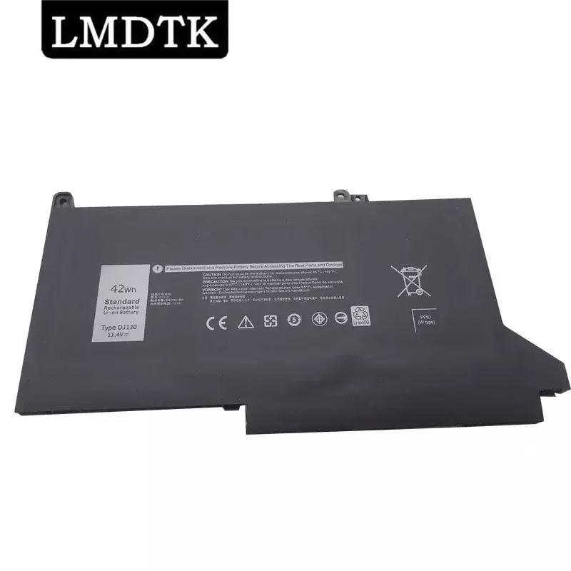 LMDTK asli baru DJ1J0 11.4V 42WH PGFX4 ONFOH baterai Laptop UNTUK Dell Latitude 12 7000 7280 7380 7480 Tablet PC