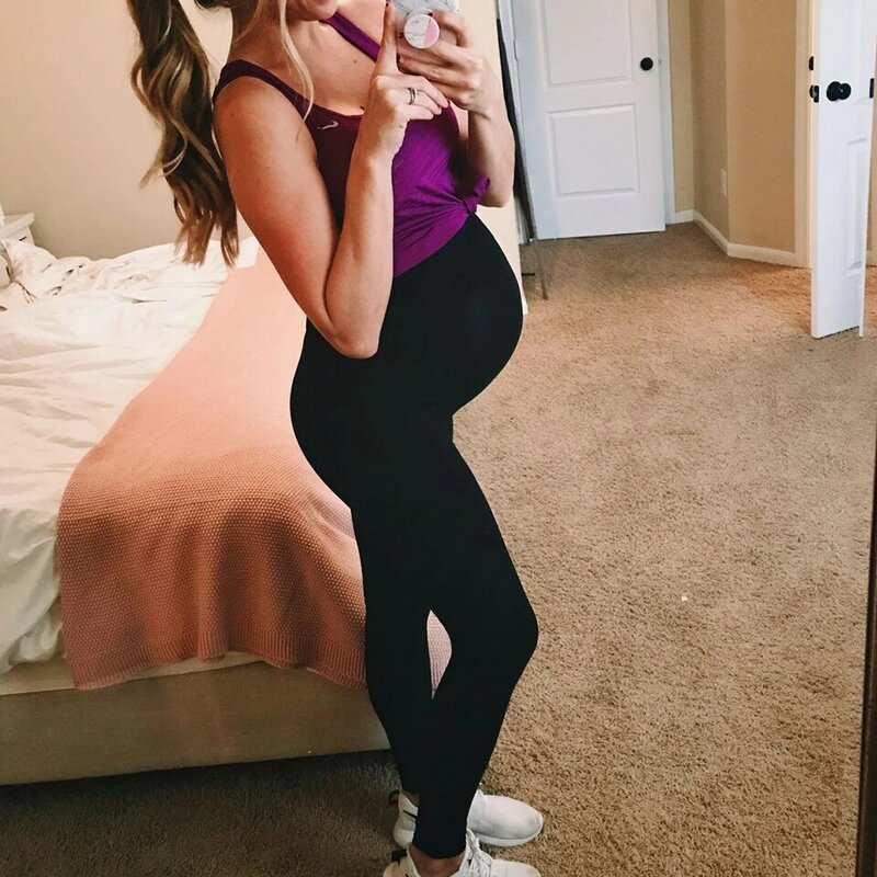 Maternity LeggingsเอวBelly Legginsสำหรับหญิงตั้งครรภ์การตั้งครรภ์กางเกงSkinny Body Shapingหลังคลอดกางเกง