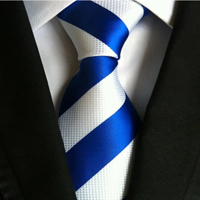Dasi pria baru 8CM 8cm bergaris klasik bisnis dasi leher untuk pria setelan pesta pernikahan dasi gaun Formal Cravat