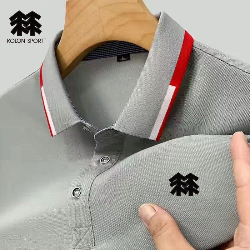 New Summer Brand Embroidered Polo Shirt for Men's High Quality Fashion Casual Comfortable and Breathable Short Sleeved T-shirt