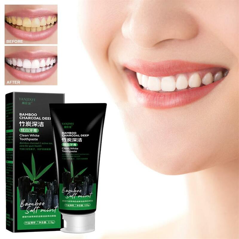 Veel Bamboe Houtskool Tandpasta Geactiveerde Houtskool Verhelderende Tand Verwijderen Rookvlek Tand Vlek Orale Geur Verfrissende Adem