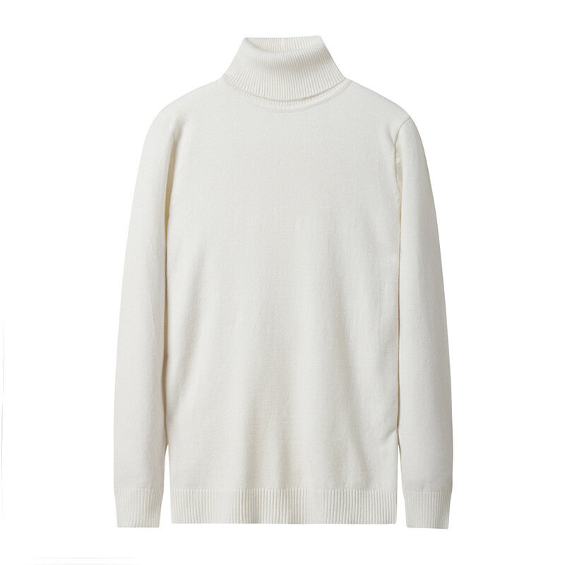 MRMT-suéter urbano de manga comprida masculina com gola alta, malha coreana, pulôver, tendência da moda, novo, 2024