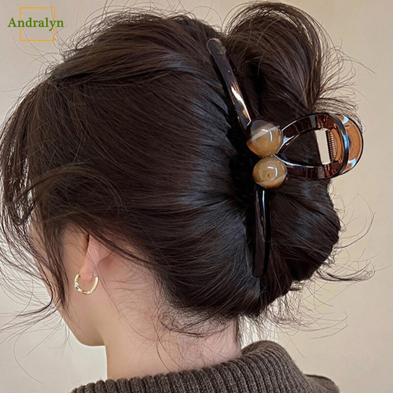 13cm винтажные жемчужные заколки женские шпильки для волос акриловые когти волосы элегантные головные уборы девушки