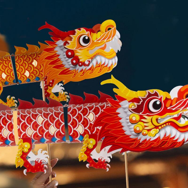Linternas de Festival Chino hechas a mano, dragón bailarín, Kits de linternas chinas, Año Nuevo Chino, Festival de Primavera