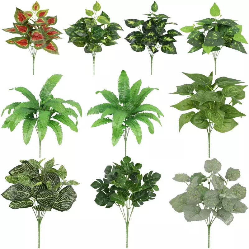 Искусственные растения, листья, Шелковый черепаховый лист, диффенбуг, искусственная маленькая фея, таро, искусственный Декор для гостиной