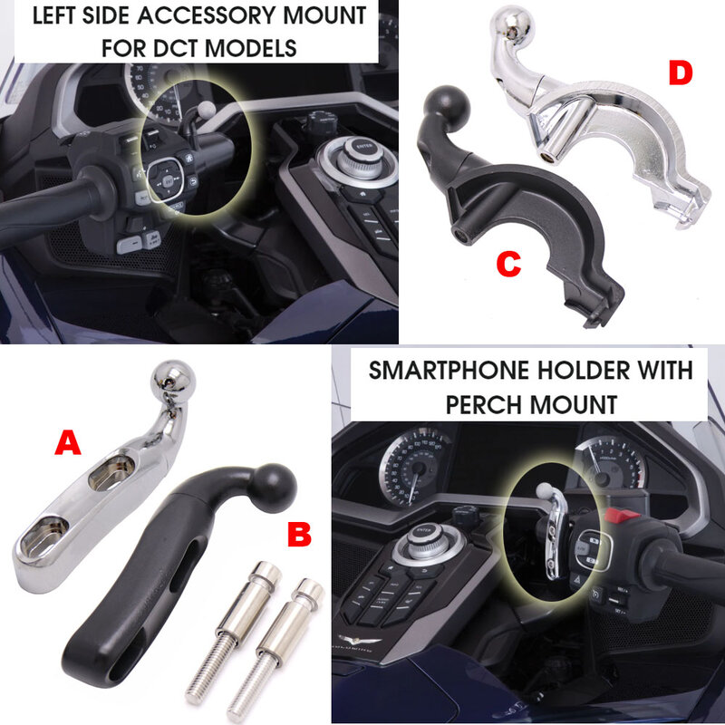 15w carregador sem fio da motocicleta suporte do telefone móvel suporte suporte para ouro asa tour dct airbag gl1800 f6b 2018-2020