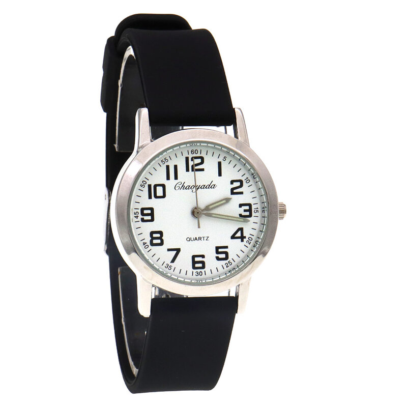 Zegarek kwarcowy marki chaoyada prosty zegarek chłopięcy zegarki na silikonowym pasku zegarek cyfrowy zegarek na rękę z zegarem Hodinky Reloj Hombre prezenty