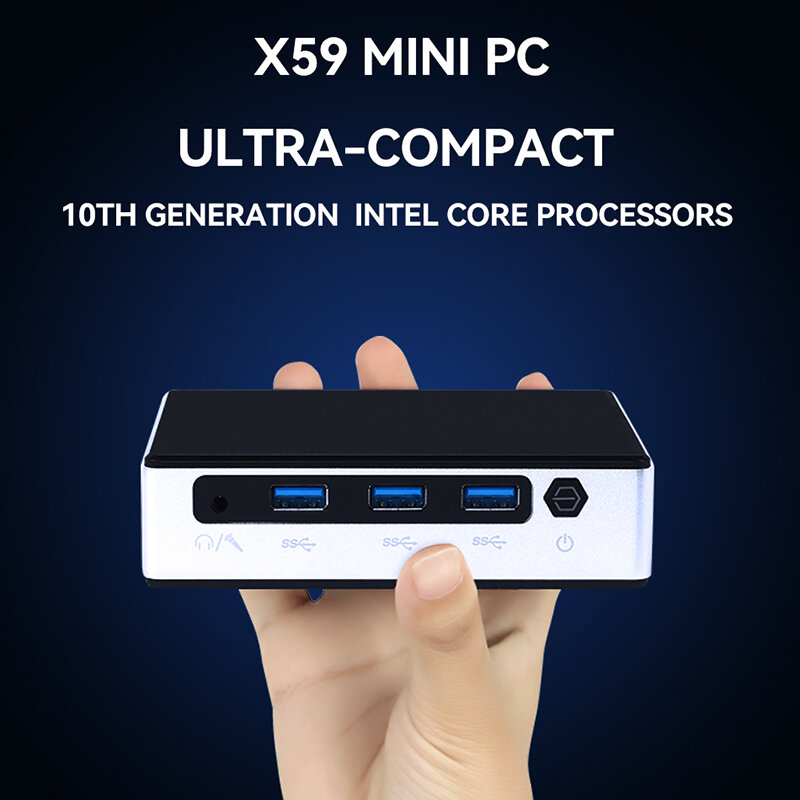 Tolibek Mini PC Intel Core i7-1060NG7 16GB LPDDR4 512GB 1TB M.2 NVMe SSD 4K UHD Gigabit Ethernet WiFi DP HDMI Type-C Windows 10