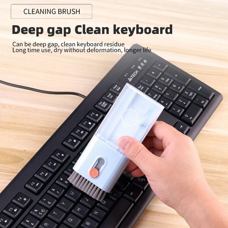 Features 10-In-1 Computer Cleaning Kit Camera Tablet Screen Headphone Cleaning Brush Keycap Puller Card Remover Easy Install