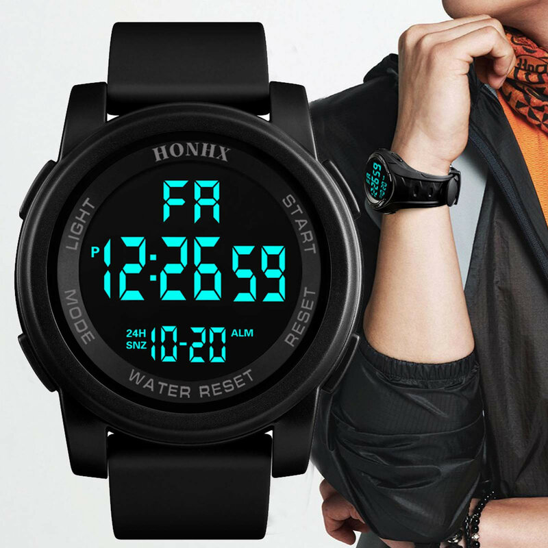50m wodoodporne męskie zegarek Led wielofunkcyjne sportowe damskie na zewnątrz elektroniczny zegarek minimalistyczna moda Ultra cienkie zegarki moda