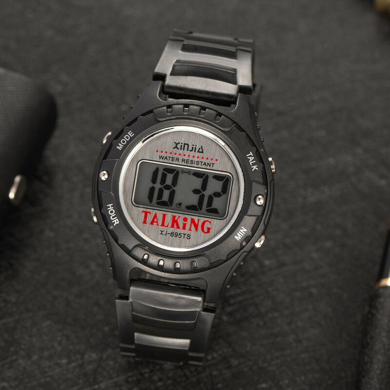 ロシアトーキング時計デジタル電子スポーツ腕時計 695TN