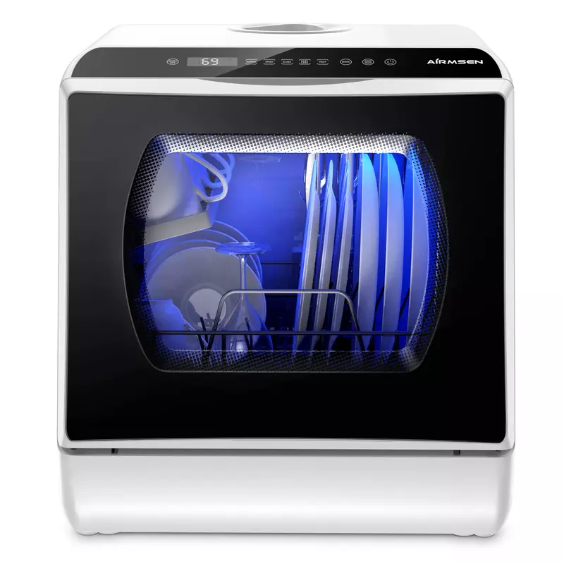 Airmsen-ミニ卓上食器洗い機,多機能,スマート,ポータブル,デスクトップ,食器洗い機