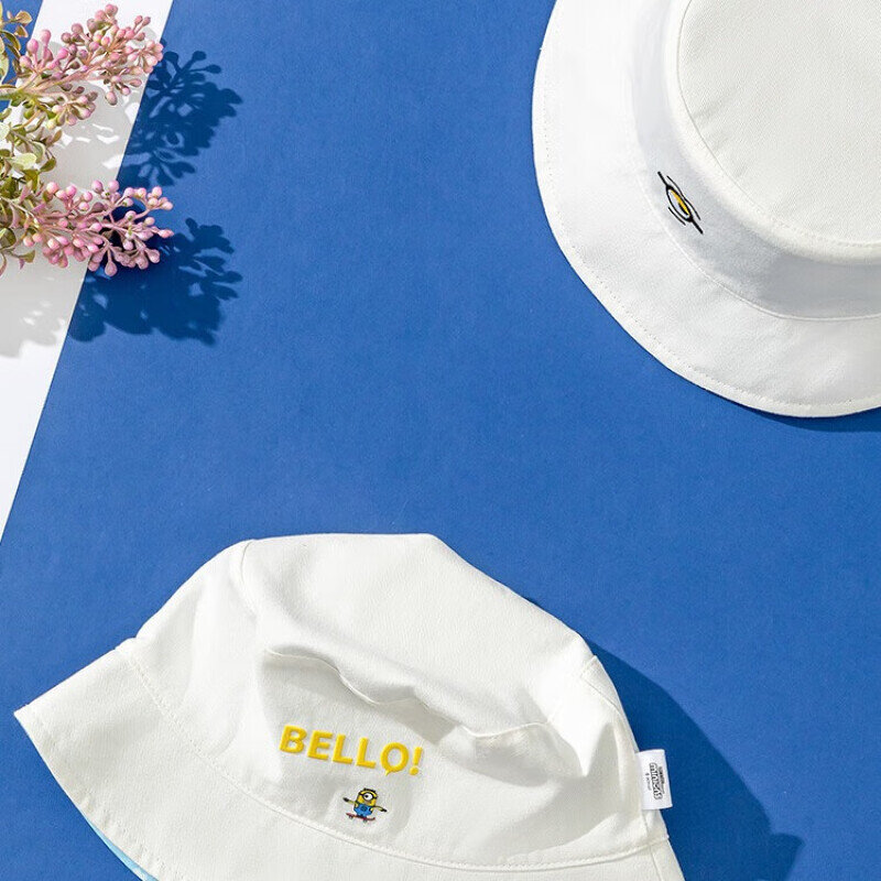ミニソ-小さな黄色い男性シリーズ両面フィッシング帽子,大きなつばのある帽子,サンシェードファッション