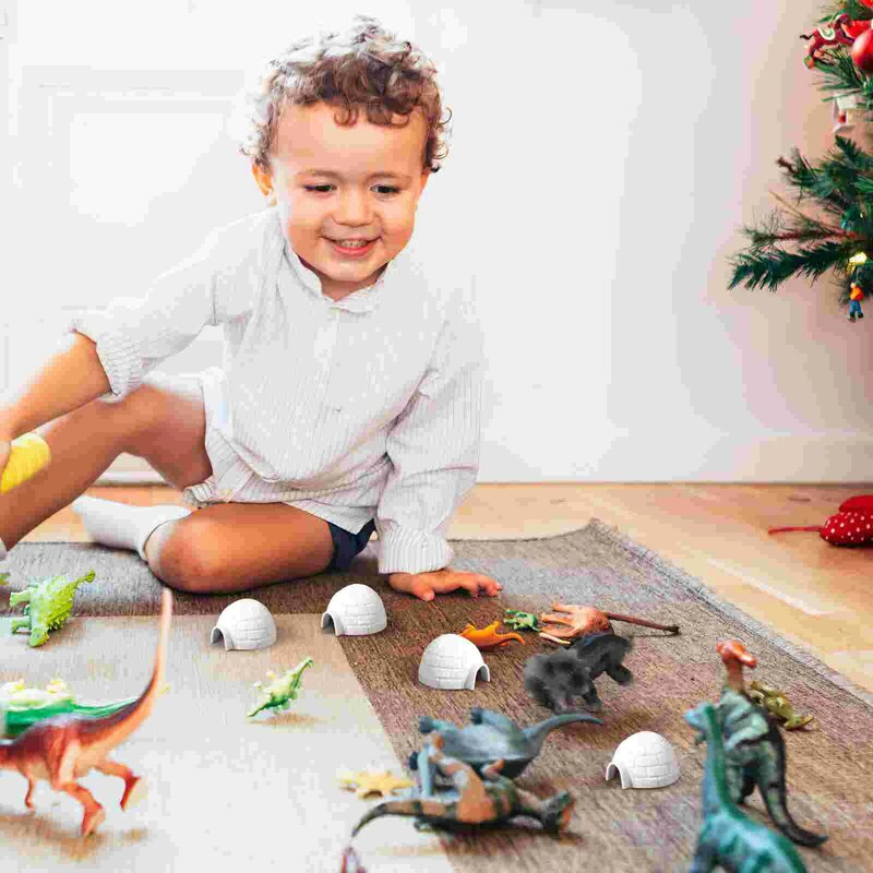 6-częściowy model Igloo Modele ozdób dekoracyjnych dla dzieci Zabawki Maluch Farma Dzieci Figurki Zimowe figurki