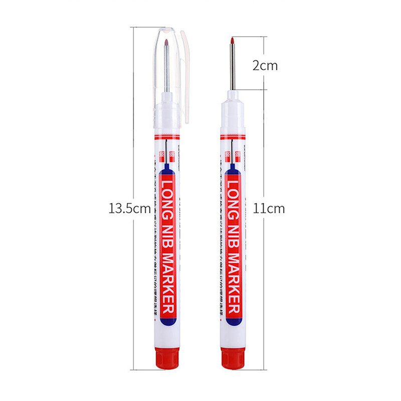 20MM Black/Red/Black/Blue Ink Long Head Markers Pen Bathroom Woodworking Decoration Multi-purpose Deep Hole Marker Pens