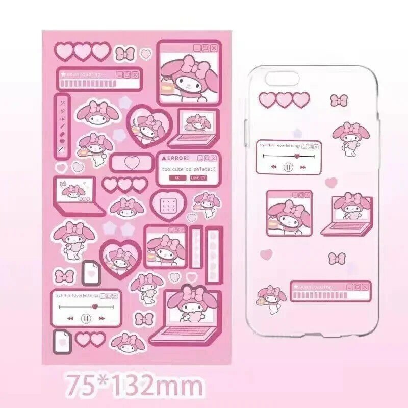 Sanrio Kuromi My Melody Hello Kitty Pachacco PomPomPurin Cinnamoroll Kids DIY Graffiti Gudetama Stickers