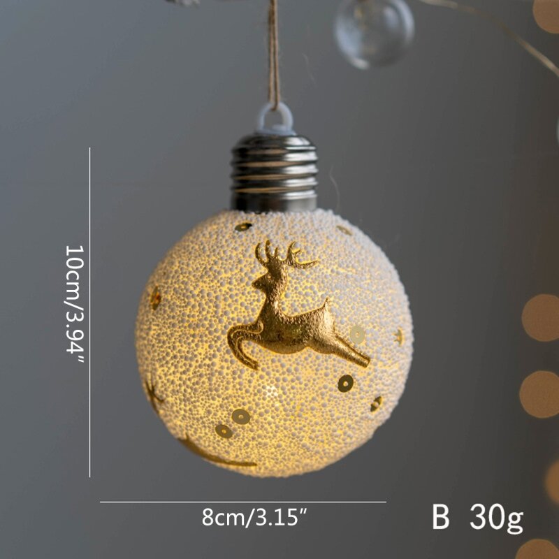 per ornamenti creativi a forma lampadina a forma lampadina a forma palla Natale a LED, decorazioni per feste con per