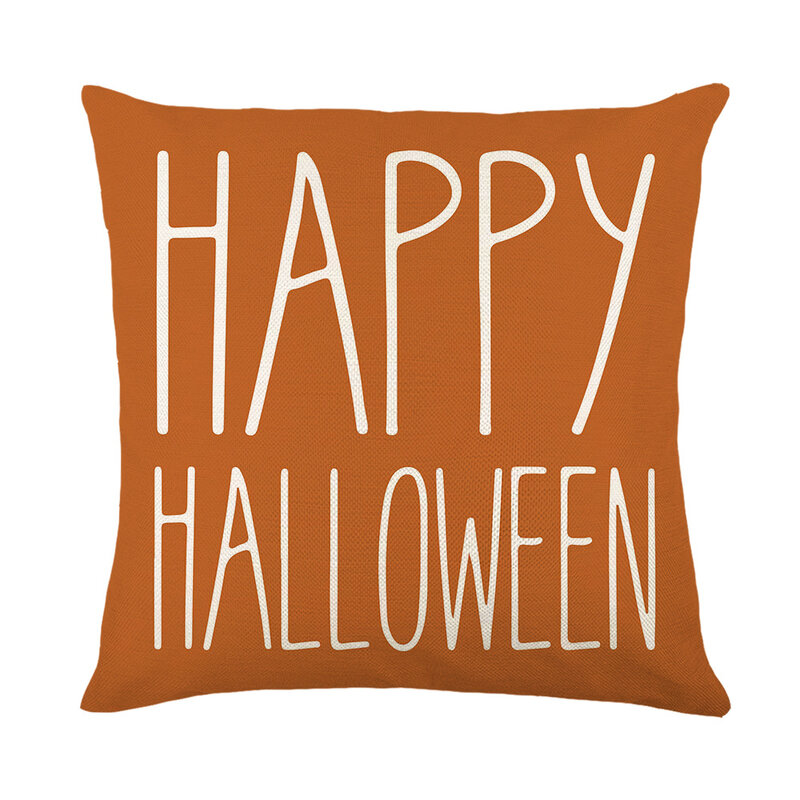 Fronha de linho para decoração de halloween, capa de almofada para o sofá, férias, casa, novo, 45x45