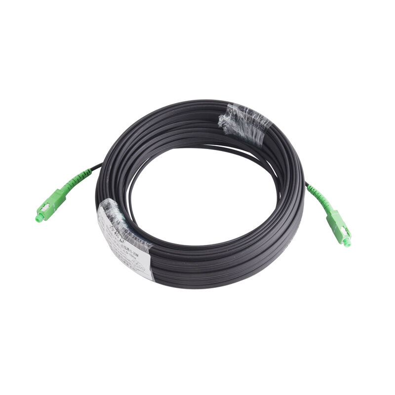 Cable de fibra óptica APC SC a APC SC, Cable de extensión óptico de 1 núcleo, modo único, para exteriores, parche simple, 20M, 30M, 40M, 50M, 60M, 70M