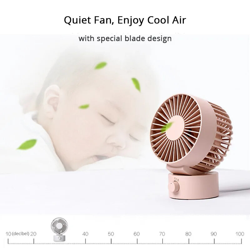 Xiaomi-Ventilador eléctrico multifuncional portátil con carga USB, Ventilador de escritorio silencioso, Ventilador de refrigeración para dormitorio de estudiantes