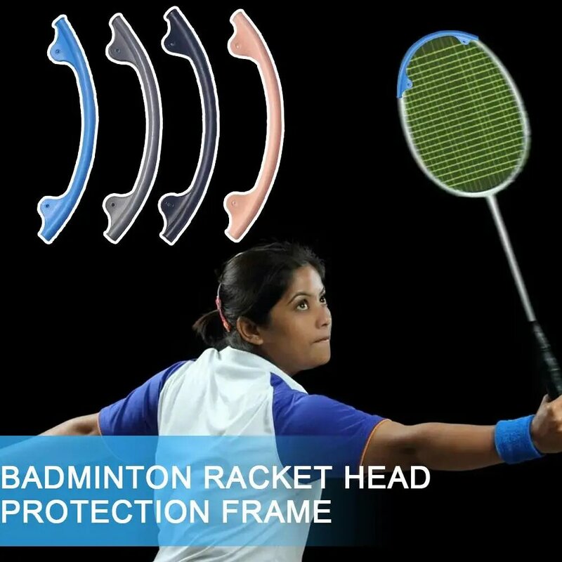 Pelindung raket Badminton berbentuk U menyerap guncangan, pelindung raket bulu tangkis depan berlengan perlindungan melengkung yang ditingkatkan, Frame O2N9