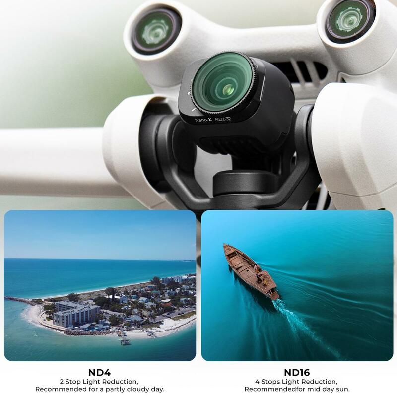 K & F Concept Variabele ND2-ND32 Filter Voor Dji Drone Mini 3 Pro Waterdicht Krasbestendig Met Anti-Reflectie Groene Film