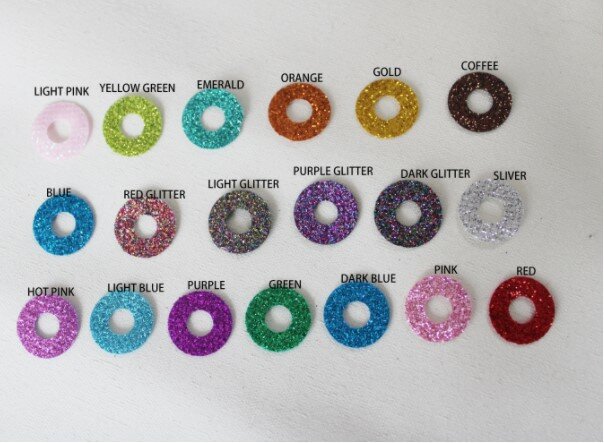 40pcs/lot 8mm 10 12 13 16 18 20 24 30 40 50mm round glitter fabric  for toy eyes materials --color option (no eyes)
