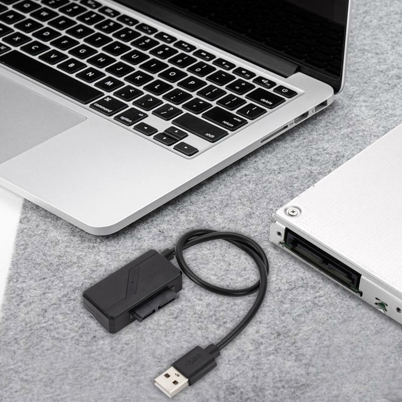 Unidade óptica cabo adaptador com Universal Bus Interface, adaptador de disco rígido, cabo de conversão para 6p7p Notebook, USB 2.0, segundo