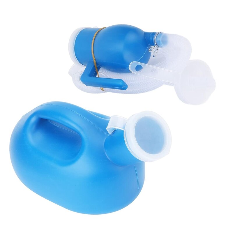 2000Ml Plastic Potty Pee Bottle Pee Collector With 160Cm Tube Portable Pee Urine Bottle Toilet Supply