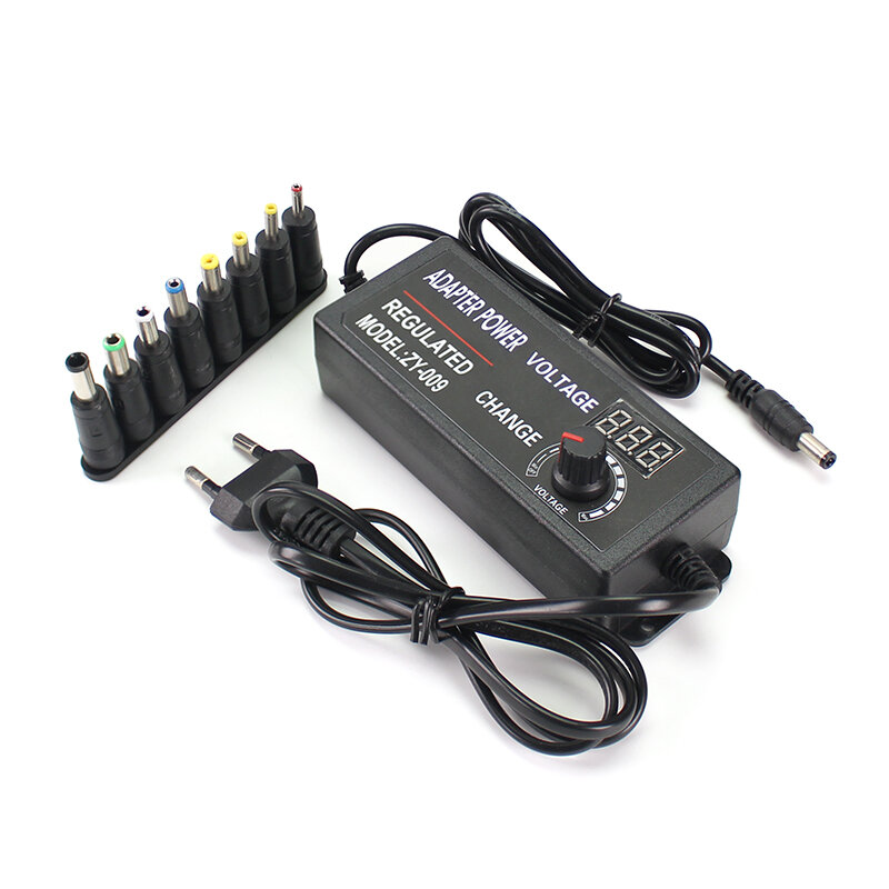 AC DC einstellbarer Adapter 12V Volt LED-Bildschirm Netzteil 220V bis 3V 5V 9V 12V 24V 36V mit DC-Klinkenst ecker
