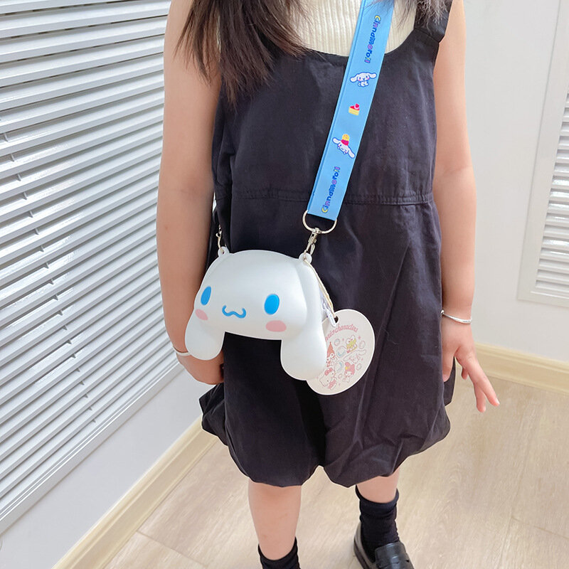 Силиконовый кошелек Kawaii Sanrio, сумка-мессенджер Hello Kitty My Melody Kuromi Cinnamoroll, симпатичная мультяшная сумка, детская игрушка, рождественский подарок