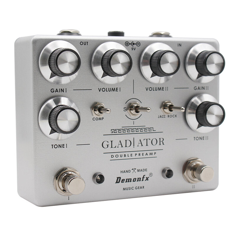 GLADIO Guitar Effect Pedal Distortion Overdrive Demonfx GLADIATOR Dual Overdrive Preamp With True Bypass